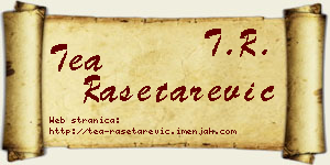 Tea Rašetarević vizit kartica